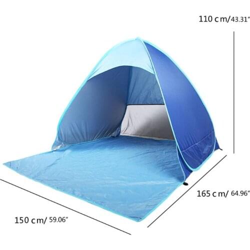 2020 Upgrade Beach Tent UV Sun Shelter Waterproof Lightweight Beach Sun Shade Canopy Cabana Beach Tents Fit 2-3 Person