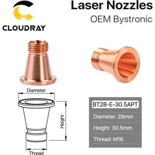 Cloudray Fiber Laser Nozzle Base D28 H30.5 Bystronic Laser Cutting Machine Spare Parts Laser Nozzle Seat