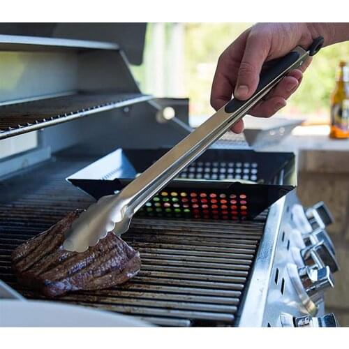 12in Food Tongs Multi-purpose Food Serving Tongs Meat Tongs Stainless Steel Cooking Tong Non-Slip Serving Tong for BBQ