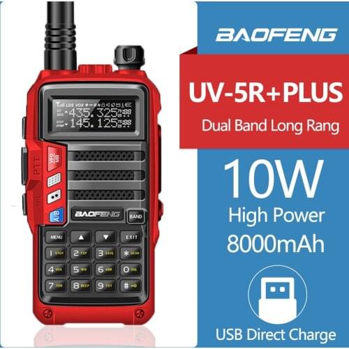 BaoFeng UV-5R 10W/8W Walkie Talkie Radio Station Comunicador UV5R Ham Transceiver Dual Band Intercom Handheld FM Transceiver