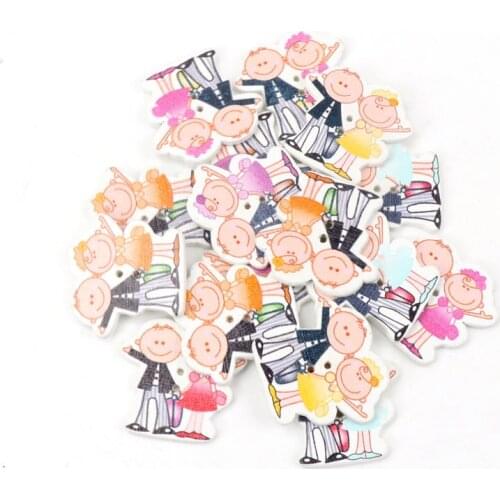 Lovely wedding Wooden Scrapbooking Crafts For home Decoration 20pcs 32x31mm