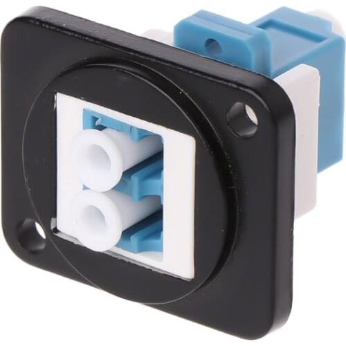 RJ45 D-Type LC Optical Fiber Straight Connector Chassis Panel Mounting Socket Holder Extension Module Socket Jack-Modular