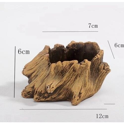 Tree Bark Root Concrete Planter Silicone Mold for Cement Clay Craft Pot Making Tool Handmade flowerpot Mould