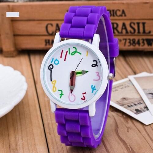 Silicone Watches Children Pencil Pointer Student Watch Quartz Wristwatches Gift Watches XIN-Shipping