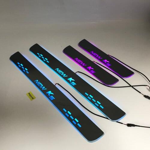 Express Delivery Led Door Sill Plate Strip Welcome Light Pathway Accessories Guard Protectors for Kia K5 Optima