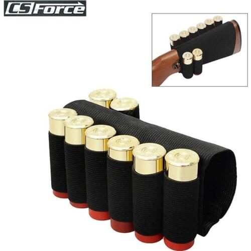 Tactical Shotgun Shell Holder Bandolier Buttstock 8 Round 12/20 Gauge Ammo Carrier Military Airsoft Rifle Hunting Accessories