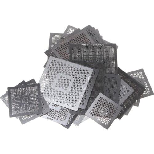36Pcs/set Direct Heat Graphics Card Stencils Steel BGA Reballing Stencil for IN-TEL/for NVIDIA/for ATI Video Chips 16FB