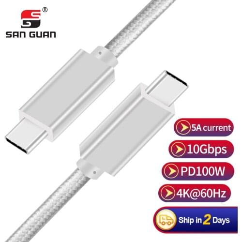 USB 3.1 C 100W 5A PD Quick Charge Audio Video USB Type C 3.1 Cable for Macbook,notebook etc Type-C devices