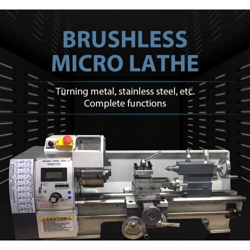 VEVOR 550W Mini Metal Lathe Working Wood Tool Machine Variable Speed Milling Digital Display