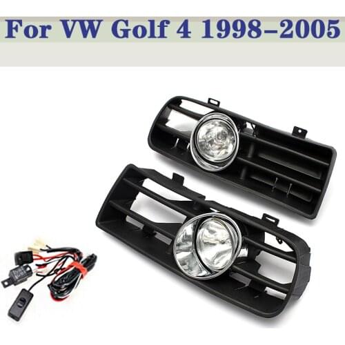 1 Pair Auto Front Bumper DRL Fog Lamp Grille LED Driving Running Fog Light For VW Golf 4 1998-2005