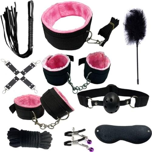 Sexy Adult Sex Products Plush Friendly10-Piece Toy Bundle Set Leather Hot
