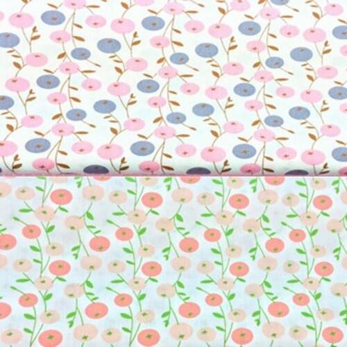 100x160cm Fresh Pink & Orange Cherry Printed Cotton Fabric Fruit Fabric For DIY Sewing Quilting Decoration
