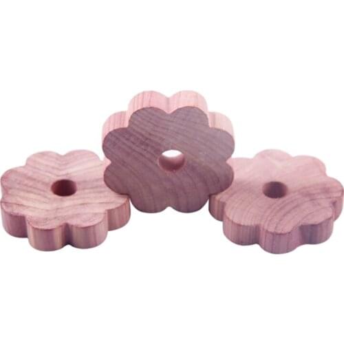 12pcs Cedar Wood Block Snowflake Piece Wardrobe Natural Insect Repellent Moth Dropshipping