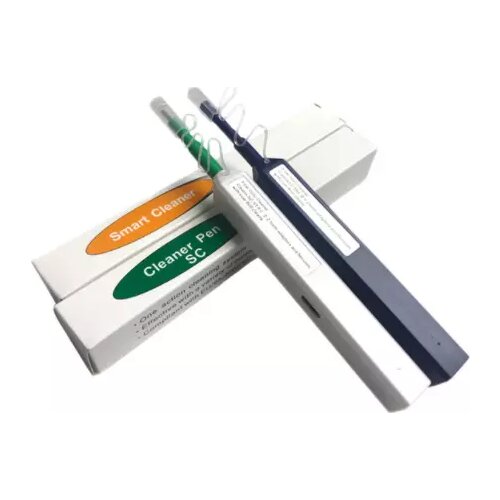 2pcs One-Click Cleaner Optical Fiber Cleaner Pen Cleans 2.5mm SC FC ST and 1.25mm LC MU Connector Over 800 Times