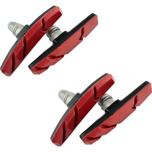 2PC Durable Bicycle Cycling Bike V Brake Holder Pads Shoes Blocks Black 1 Pair Bike Brake Pads For Mountain/City/Folding Bikes
