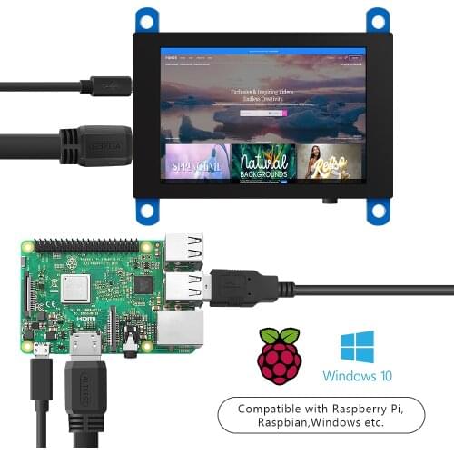 3.5 Inch Capacitive Touch Screen LCD Display HDMI Module 480 x 320 for Raspberry Pi 3 Pi4 PC monitor 3D Printer screen