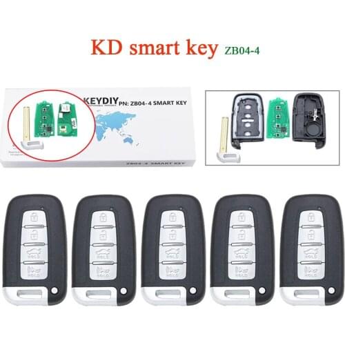 3 Pcs/Lot KEYDIY ZB04-4 ZB04-3 Universal 4 Buttons KD Smart Key for KD-X2 KD900 Car Key Remote Replacement