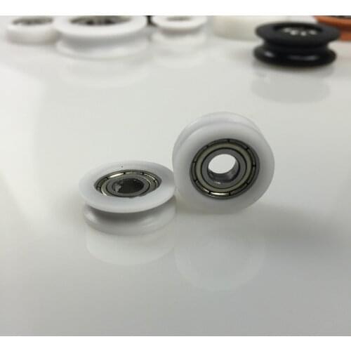 Free Shippingv groove bearing nylon 5x17x6mm 17mm POM bearing bearing-pulley-wheel