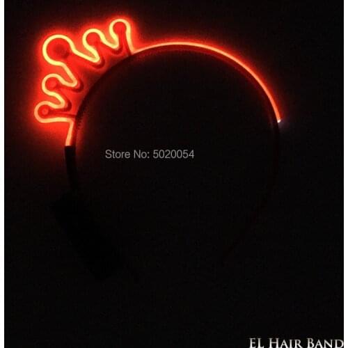 Head Accessories EL Cold Light Hair Band Headdress Endearing Crown Baby Led Hair Hoop Head Band For Wedding Birthday Concert