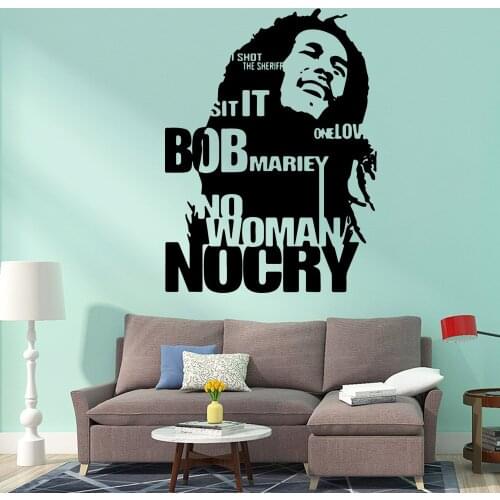 Hot Bob mariey nocry Removable Art Vinyl Wall Stickers For Baby Kids Rooms Decor For Kids Room Decoration