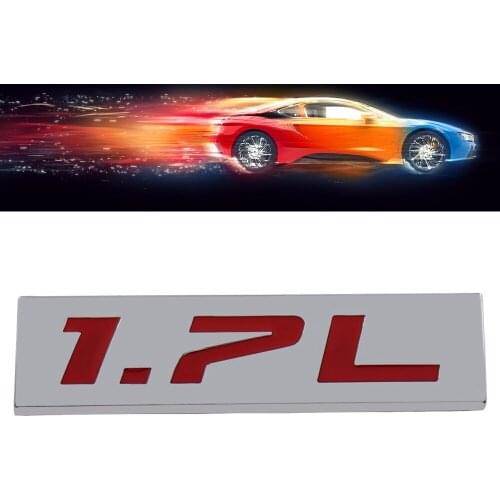 Chrome Red 1.7L 1.7 L Engine for Fender Trunk Lid Emblem Decal Badge Sticker