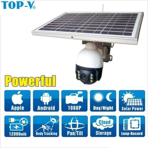 Outdoor Solar Power 4G SIM Card IP Camera IP66 waterproof 1080P IR Night View IP66 waterproof Surveillance Camera
