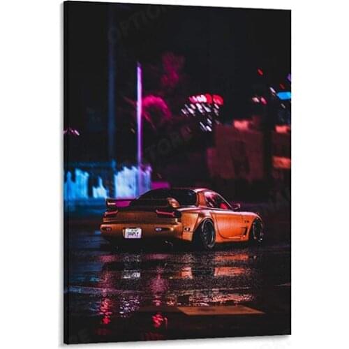 JDM Japae Car Rx-7 Canvas Art Poster Picture Modern Office Family Bedroom Decorative Posters Gift Wall Decor Painting