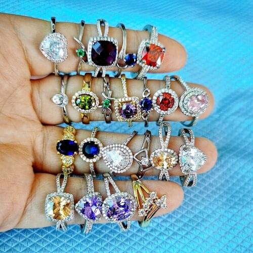 High Quality Engagement Rings Wholesale Dazzling Cubic Zirconia Wedding Finger Ring for Women Fashion Girls Gifts Luxury Jewelry