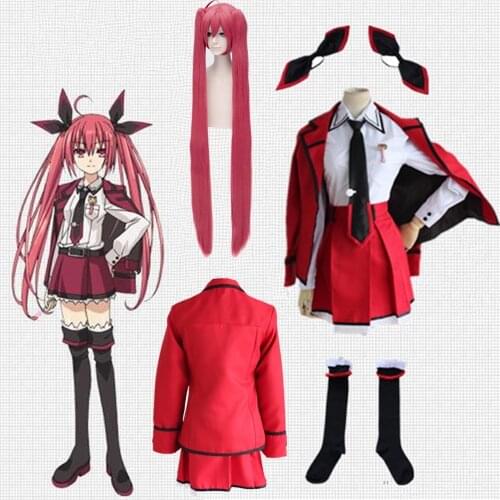 Anime DATE A LIVE Itsuka Kotori Cosplay Costumes women School Uniform Party 8pcs full set Fancy Dress Suits For Halloween