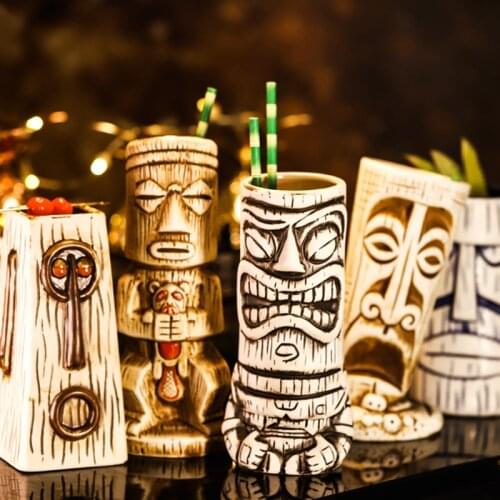 1 pc Creative Shameful Tiki Mug Ceramic Cup Hot Sale Beer Cup Coffee Mug Tiki Cup Ceramic Crafts