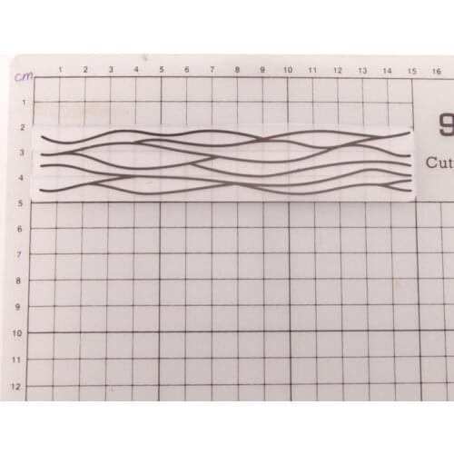 Curve Wave Plastic Embossing Folders Stencils Template Paper Cards Making DIY Photo Album Wedding Invitation Craft DIY 15*3CM