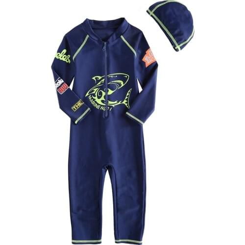 VIVOBINIYA Free Shipping Baby Boy Swimsuit UPF50+ Children Swimwear Kids Bathing Suit Baby Swimsuit Long-Sleeved Sun Diving Suit