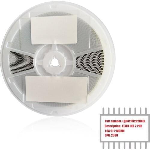 MY GROUP ASIA 2000PCS LQH32PN2R2NN0L Surface Mount FIXED IND 2.2UH 1.6A 91.2 MOHM Wirewound Inductor for Power Lines in Stock
