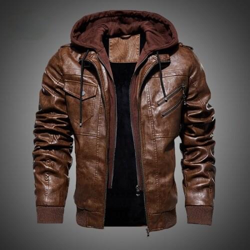 Mens Leather Jackets 2020 Winter New Casual Motorcycle PU Jacket Biker Leather Coats European Windbreaker Genuine Leather Jacket