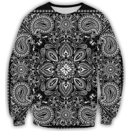 New Bandana Pattern 3D Print Causal Clothing Fashion Men Women Tracksuits Crewneck Hip Hop sweater Plus Size S-7XL harajuku
