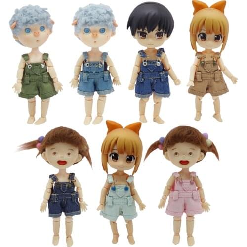 New Fashion candy colored belt pants for ob11 overall trouser As For obitsu11,1/12 bjd doll accessories Toy Clothing