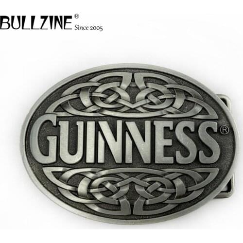 Bullzine wholesale zinc alloy celtic knot belt buckle with pewter finish FP-03517 suitable for 4cm width belt