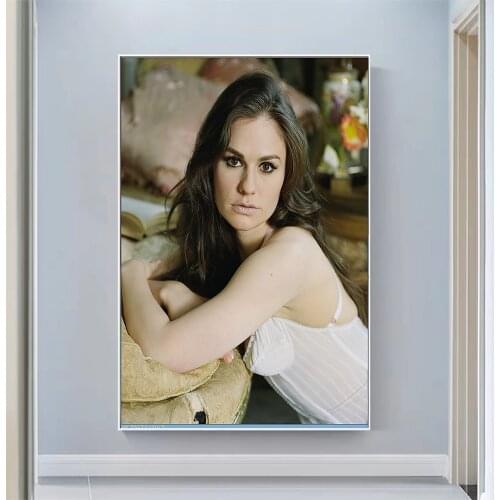 Anna Paquin Sexy Model Pretty Girl Swimsuit Pose Wall Silk Cloth HD Poster Art Home Decoration Gift