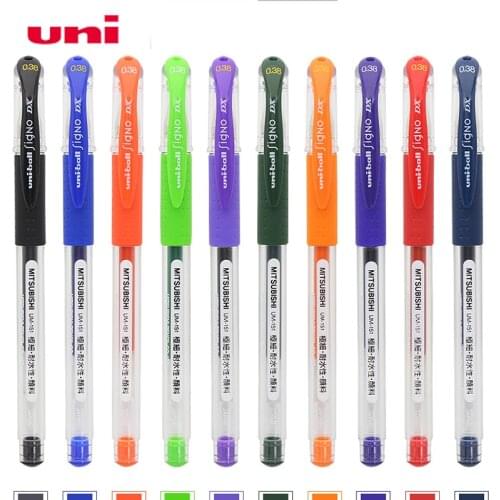 3Pcs UNI Color Gel Pen UM-151 Student Handbook Office Signature Gel Pen 0.38mm Bullet Fine Tip 20 Color
