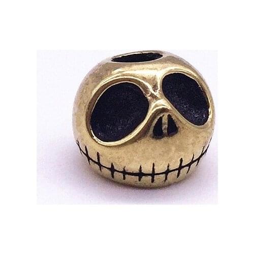 Knife Beads Pure Copper EDC Tools Halloween Skull Beads Rope Pumpkin Knife Beads Brass Survival Paracord Beads With 1m Paracord