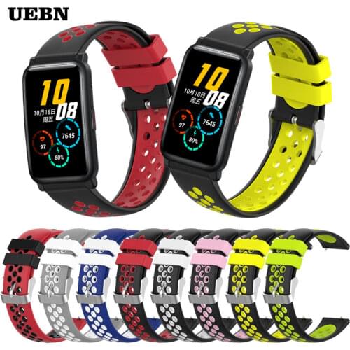 UEBN Silicone Sport Replacement Breathable Band For Huawei Honor Watch ES strap for Honor ES watchbands accessories