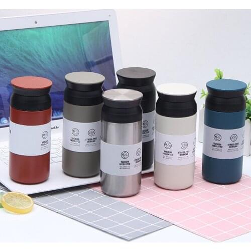 350ml Vacuum Flask Stainless Steel Business Insulation Cup Simple Coffee Mug Car Water Cup Water Bottle Thermos
