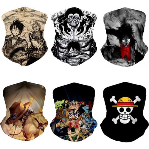 Hoodie Seamless Balaclava Magic Scarf Anime Headwear Outdoor Bandanas Washable Hiking Neck Scarves