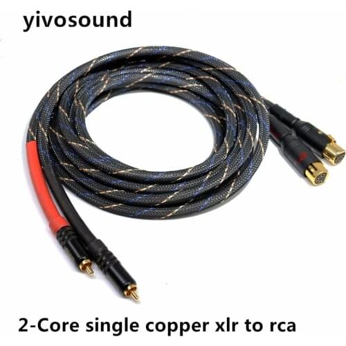 Yivosound HIFI 2 core shielding wire Female XLR to Male XLR RCA jack Audio Cables Wire Line