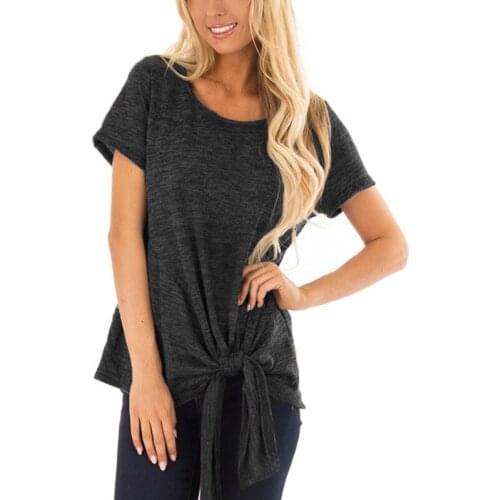 Summer 2019 New Personalized Kink T-shirt Irregular Short Sleeve Top for Women Cotton Patchwork Cotton sexy shirt