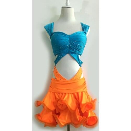 New style latin dance costume sexy spandex latin dance dress for children women latin dance competition dresses F71 S-4XL