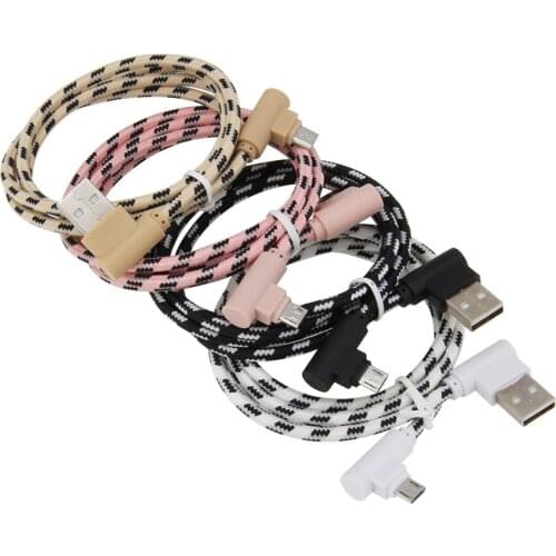 1m 2m 3m Braided Micro typeC 8pin USB Charger Cable Fabric Data Sync Lead cable for samsung/iphone type C wholesale 50pcs/lot
