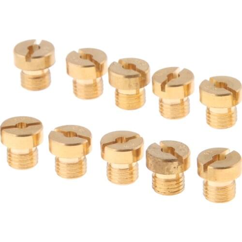 10Pcs M6 Motorcycle Carburetor Main Jet 74-92 Carb Injectors Nozzle Kit Carburetor Hexagonal Injector Nozzle Main Jet