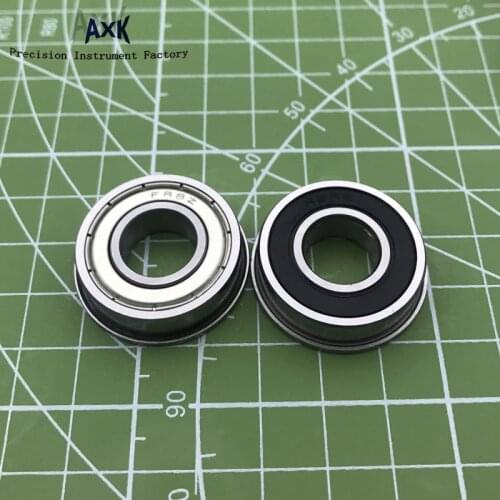 10pcs Mini Flanged Balls Bearing High Precision Abec-3 Z2v1 Fr8-2rs 1/2" X 1-1/8" 5/16" Inch Fr8zz Flange12.7x28.525x7.938mm