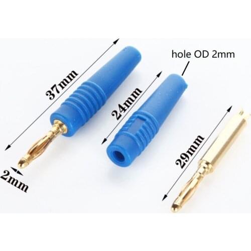 10pcs/Pack Speaker Test Probes Connector Copper 2mm Banana Plug
